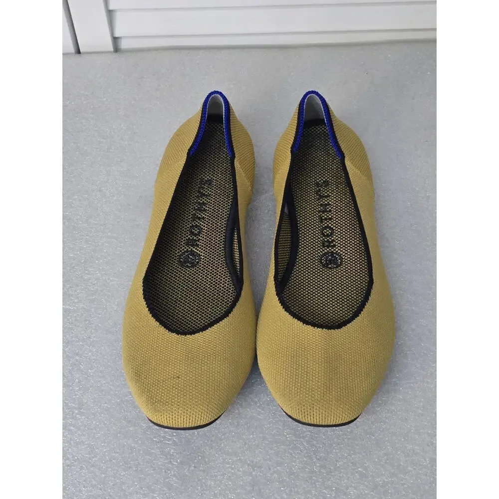 Rothy's The Square Marigold Knit Ballet Flat Women’s US 9 Casual Comfort Shoes